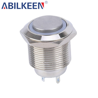 Ventes Flash : Interrupteur à Bouton Poussoir Verrouillable Éclairé de 19 mm en Aluminium, Étanche IP65, pour Système de Contrôle Électrique