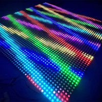 UNOXINE 12x12 Interactive LED 3D RGB Dance Floor Dalles avec DMX512 Télécommande IP55 Classée pour Mariage et Fête