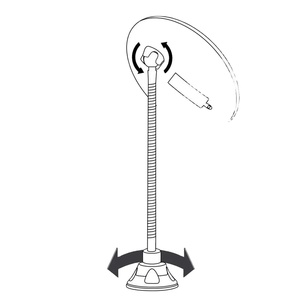 Dönme dönen tuvalet masası aydınlatma 10X büyüteçli ayna makyaj ışık LED büyüteç Vanity lamba 360 derece - Product Image 5