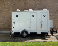 Toilette mobile de luxe personnalisée utilisée en extérieur, préfabriquée, portable, toilette VIP avec douche et toilette