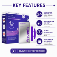 Отбеливающие полоски для зубов OEM Purple, для домашнего использования, набор для отбеливания зубов, формула PAP, коррекция цвета, 14 пар.