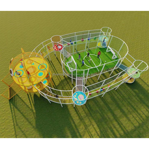 Sueño personalizable niños al aire libre colorido poliéster cuerda tejido red laberinto aéreo <span class=keywords><strong>campo</strong></span> <span class=keywords><strong>de</strong></span> fútbol <span class=keywords><strong>puente</strong></span> <span class=keywords><strong>de</strong></span> madera aventura parque infantil - Product Image 3