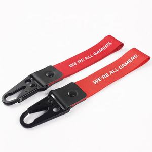 Mini lanière courte élégante de porte-clés avec le prix usine d'impression offset de crochet de Careabiner - Product Image 2