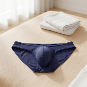 Slip Boxer da <span class=keywords><strong>Uomo</strong></span> a Vita Bassa, <span class=keywords><strong>Sexy</strong></span> in Rete Traspirante, Stile Bikini Classico con Stampa, Intimo Maturizzato Stile Perizoma - Product Image 3