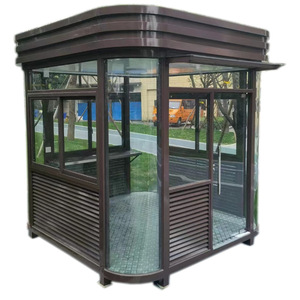 Caseta de Seguridad de Aluminio con Forma de Cuarto de Círculo, Móvil, Estilo Industrial, para Entrada u Oficina, con Patas Metálicas Independientes - Product Image 1
