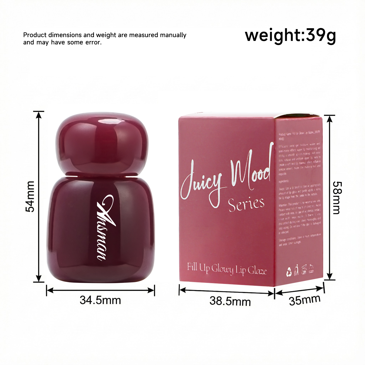SheDiary Vintage Apple color Brillo de labios 15ml