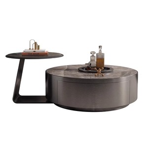 Modern <b>Round</b> Marble Coffee <b>Table</b> Set <b>With</b> Drawer <b>Storage</b> For Living Room Home Use 2026 New Style Minimalist Design - Product Image 5