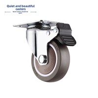 Roues Omnidirectionnelles pour Robot Jingzhi Mei 3, 2, 25 et 4 Pouces, à Roulement Unique, Frein Plat, Silencieuses