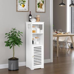 Oushumei <b>Bathroom</b> Storage Cabinet 3-Tier With Door Freestanding <b>Shelf</b> For Toilet And Shower Room - Product Image 3