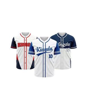 Sublimated <b>Red</b> College Baseball Jersey Uniform Breathable Moisture Wicking Quick Dry Fabric Custom Embroidery Logo Sets - Product Image 1