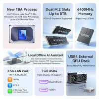 Komputer Mini Intel Core 3 304 2.5G LAN WiFi6 BT5.3 USB4 Tiga Layar 4K Langsung dari Pabrik MINI PC Kustom