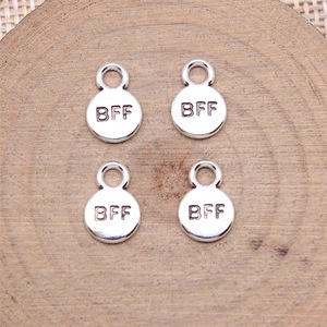 Disco Redondo Estampado BFF de 12x8mm en Aleación de Plata Antigua para <span class=keywords><strong>la</strong></span> Creación de Pulseras de <span class=keywords><strong>la</strong></span> <span class=keywords><strong>Amistad</strong></span> - Product Image 2