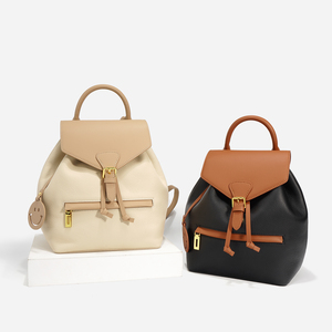 <span class=keywords><strong>Sac</strong></span> à dos pour femmes <span class=keywords><strong>2023</strong></span> nouvelle mode à la mode Senior Sense sacs d'école en cuir véritable Style collège grande capacité Pack de voyage - Product Image 3