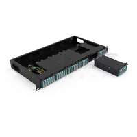 Panneau de brassage fibre optique JFOPT 1U 144 cœurs pré-rempli avec 6 cassettes pour SM G657A1/MM OM4 haute densité GSM Data Center