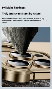 Lente autónoma de lujo sin bordes para IPhone15 XR Funda de teléfono móvil de TPU transfronteriza 16promax Almohadilla de esquina de metal en forma de PROMAX para - Product Image 5