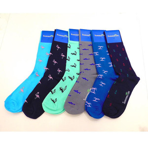 Chaussettes Palm Tree - Mi-mollet pour homme - Bleu - Product Image 5