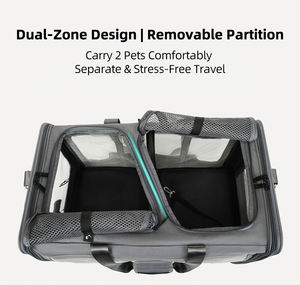 Pembawa hewan peliharaan yang dapat dilipat untuk kucing dan anjing roda yang dapat dilepas, untuk keturunan Kecil & sedang, bagus untuk perjalanan - Product Image 4