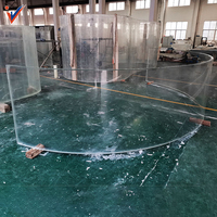 Leyu acrylique piscine panneau transparent personnalisé natation acrylique piscine accessoires mur extérieur