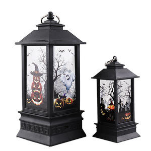 Lámpara de Plástico con Llama Simulada para Halloween - Decoración Tridimensional Pequeña con Formas de Calabaza, Fantasma, Cabina Telefónica y Bruja - Product Image 6