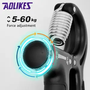 Aolikes #3501 Gym Fitness Hand Grip Men Adjustable Finger Heavy Exerciser Strength For Muscle Recovery Hand Gripper Trainer