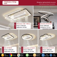 Lampu Kipas Tanpa Baling-Baling AGI32 Tata Letak Modern Sederhana Terintegrasi Senyap Pelindung Mata untuk Ruang Tamu