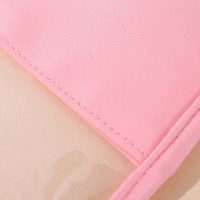 Sac de rangement pour tuiles de mahjong brodé, pochette zippée en PVC imperméable, organisateur transparent de grande capacité pour les amateurs de mahjong