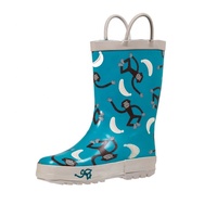 Singe drôle personnalisé changement de couleur enfants enfants bottes de pluie en caoutchouc mat