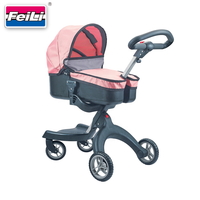Nouveautés Dollri Starri : Poussette de luxe 2 en 1 pour poupées avec nacelle et poignée réglable pour poupées filles et garçons