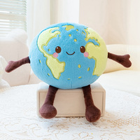 Coussin en peluche créatif super doux Lune et Terre, décoration d'intérieur, jouet en peluche personnalisé Terre et Lune, oreiller planète en coton PP