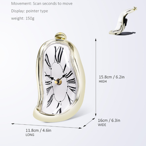 Horloge torsadée à talons hauts créatifs pour la maison Horloge fondante Décoration de salon Pendentif Tenture murale Réveil - Product Image 6