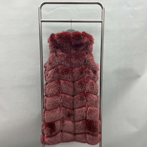 <span class=keywords><strong>Gilet</strong></span> con giacca di <span class=keywords><strong>pelliccia</strong></span> sintetica nera invernale di lunga durata personalizzata - Product Image 5