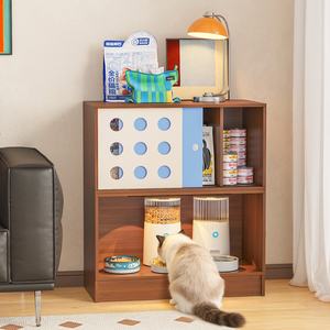 Casa para Gatos Tres en Uno, Rectangular, Multifuncional, para Uso Doméstico, con Almacenamiento y Cama - Product Image 3