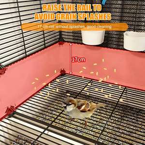 मुक्त असेंबली पक्षी विला तोता माना ज़ेबरा फिच विशेष बड़े अंतरिक्ष सजावटी पिंजरे एंटी-स्प्लेश भोजन बर्डकेज - Product Image 3