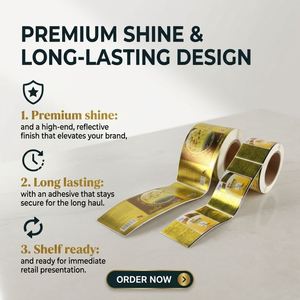 Rouleau d'autocollants brillants de haute qualité FX, papier autocollant brillant pour l'impression d'étiquettes de bouteilles, autocollants adhésifs en vinyle pour les étiquettes de pots de bougies - Product Image 1