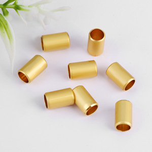 Cuentas de barril chapadas en oro de 6x3x2mm, 7x4x3mm, 8x5x4mm, espaciadores rectos para la fabricación de joyas DIY, pulseras, collares y accesorios. - Product Image 1