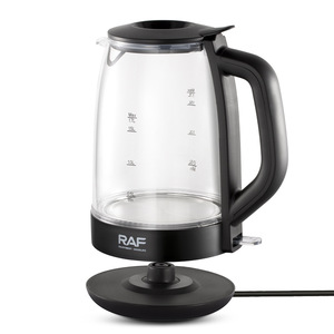 Bouilloire électrique thermostatée en verre avec anneau lumineux bleu, intérieur sans BPA, 2,0 L avec lampe LED - Product Image 5