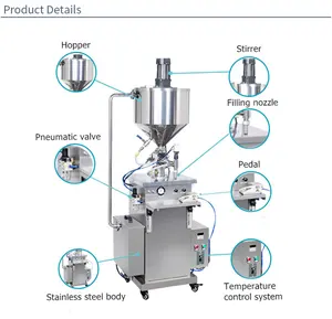 Vendita calda 100-1000ml verticale semi-automatica macchina di riempimento liquido per Shampoo/olio/liquido/pasta/miele/detersivo