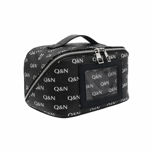 Sac de maquillage cosmétique en nylon imperméable de grande taille, écologique, de luxe, avec poignée, personnalisé, nouveau design, unisexe, de marque, en gros - Product Image 4