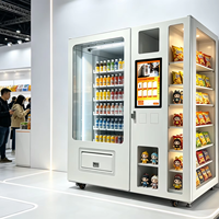 Kiosque de vente intelligent pour produits de beauté avec design multi-compartiments et écran transparent pour maquillage, soins de la peau et parfums