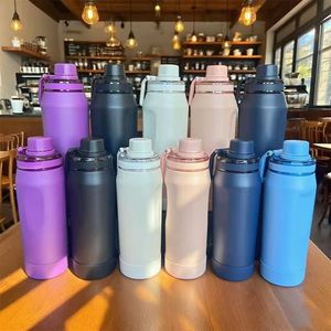 Gourde isotherme portable en acier inoxydable 304 de 600 ml et 800 ml à large ouverture avec protection en silicone pour les sports de plein air - Product Image 1