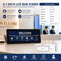 Écran LCD intelligent étiré pour affichage numérique intérieur, lecteur publicitaire, affichage de contrôle commercial avec gestion cloud