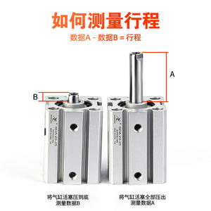 Cylindre pneumatique à double action Xingchen SDA32-10/SDAS40-20/25X50/12/16/63/Structure de piston compacte Airtac - Product Image 3