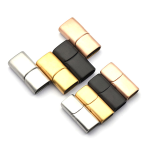 Fermoirs magnétiques en acier inoxydable <span class=keywords><strong>pour</strong></span> <span class=keywords><strong>bracelet</strong></span> Bijoux rectangulaires Embouts Fermetures fortes <span class=keywords><strong>pour</strong></span> hommes Cordon en cuir <span class=keywords><strong>Bracelet</strong></span> Bijoux - Product Image 2