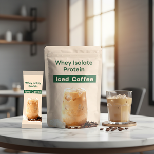 Café Helado Instantáneo con Proteína de Suero, Café Frío 100% Natural, Proteína de Suero Aislada en Polvo, Sabor a Café Helado, Desarrolla Músculo Magro - Product Image 1