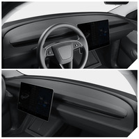 Passend für Tesla Model Y/YL (Modelljahr 24/25) – Schwarzes Armaturenbrett-Schutzpad aus Silikon, staubdicht und lichtabschirmend