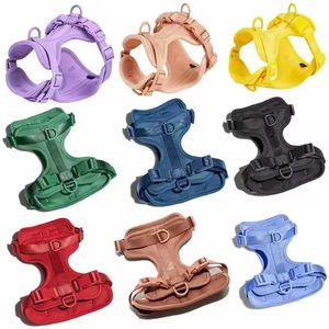 Solid Color Breathable Neoprene <b>Pet</b> Dog <b>Harness</b> No Pull Design Adjustable Dog Walking Vest <b>Harness</b> - Product Image 5