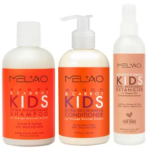 Wholesale private label organic Smooth And Moisturizing Nourish Curly Hair Care kids hair care set Customize logo