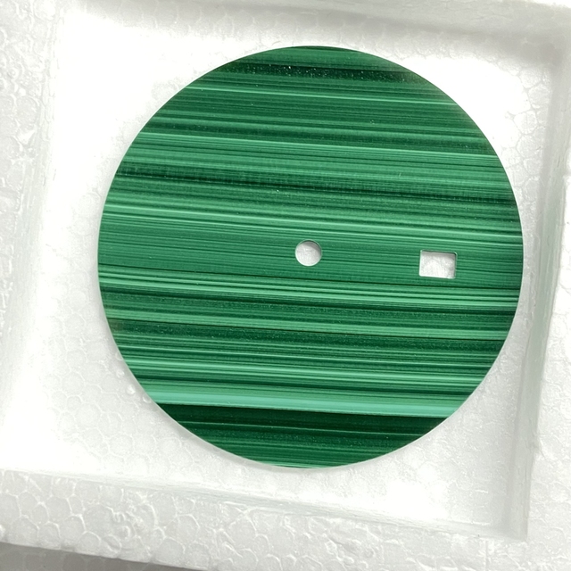 Round Watch Dial 28.5x0.4mm Natural Green Malachite Blue Sandstone Thin Slice Dial Watch