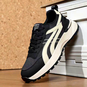 Scarpe da Corsa Casual Retrò da <span class=keywords><strong>Uomo</strong></span> in Mesh Traspirante, Calzature Sportive per il Tempo Libero e il Turismo a Basso Prezzo con Chiusura a Lacci, Tendenza Moda - Product Image 3