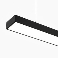 Panel de Luz LED Lineal Suspendido Enlazable de 30W 40W 50W 1200mm, Diseño Industrial, SMD2835, Blanco 4100K, Blanco Neutro, Aleación de Aluminio